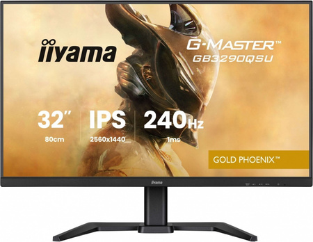 IIYAMA MONITOR 32 CALE GB3290QSU-B1 1MS,IPS,240HZ,2XHDMI,DP,400CD,1000:1,   USB HUBX4, 2X2W, HAS,