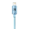 KABEL USB DO IP BASEUS CRYSTAL SHINE, 2.4A, 2M (NIEBIESKI)