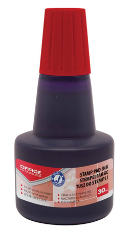 TUSZ DO STEMPLI OFFICE PRODUCTS CZERWONY 30ML