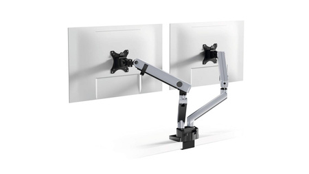 RAMIĘ NA 2 MONITORY STANOWISKO STACJONARNE DURABLE SELECT PLUS 509723 SREBRNE