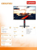 LENOVO MONITOR 23.8 CALI THINKVISION P24H-30 WLED LCD 63B3GAT6EU