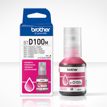 BROTHER ORYGINALNY INK / TUSZ BTD100M, MAGENTA, 5000S, 48.8ML
