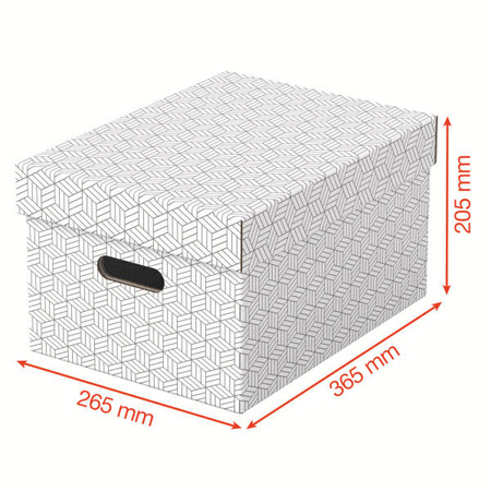 PUDŁO ARCHIWIZACYJNE 265X205X365MM ESSELTE 628282 BIAŁY 3SZT