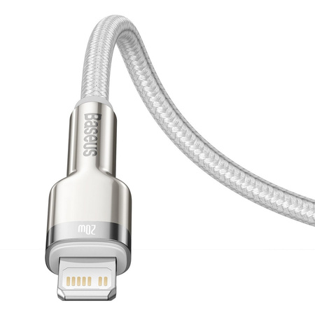 KABEL USB-C DO LIGHTNING BASEUS CAFULE, PD, 20W, 1M (BIAŁY)