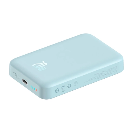 POWERBANK MAGNETYCZNY BASEUS MAGNETIC MINI 10000MAH, USB-C 20W MAGSAFE (NIEBIESKI)