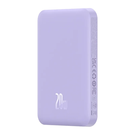 Powerbank BASEUS magnetyczny mini 5000mAh 20W (fioletowy)