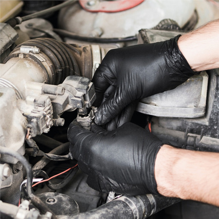 RĘKAWICE NITRYLOWE BEZPUDROWE MAXTER L CZARNE 100SZT