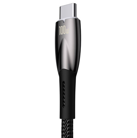 KABEL USB DO USB-C BASEUS GLIMMER, 100W, 1M (CZARNY)