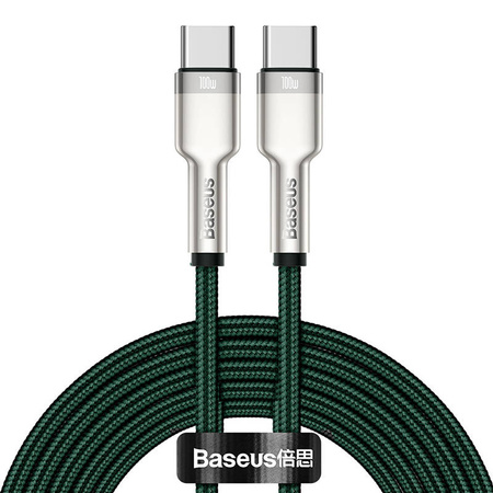 KABEL USB-C DO USB-C BASEUS CAFULE, 100W, 2M (ZIELONY)
