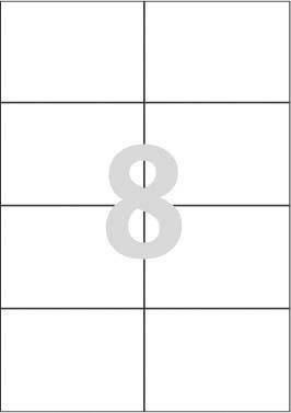 ETYKIETY SAMOPRZYLEPNE 105X74MM UNIWERSALNE AVERY ZWECKFORM TRWAŁE 3427 BIAŁE 100ARK*8SZT