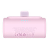 Powerbank Baseus Compact USB-C 5000mAh, 20W (różowy)