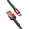 Kabel BASEUS Cafule USB-A-Lightning 1m dwustronny (czarno-czerwony)