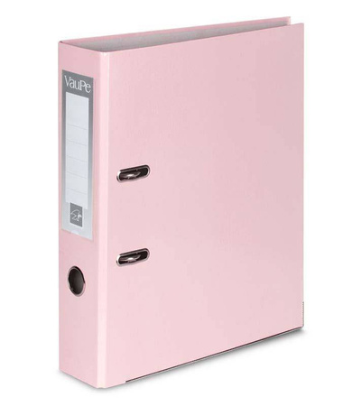 Segregator A4 tektura VAUPE FCK 75mm 061/10 pastelowy różowy dźwigniowy