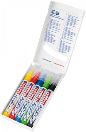 MARKERY AKRYLOWE EDDING 5100 MIX KOLORÓW 2-3MM 5SZT