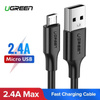 KABEL USB DO MICRO USB UGREEN US289 QC 3.0 2.4A 0.50M (BIAŁY)