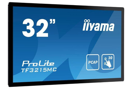 IIYAMA MONITOR DOTYKOWY 32 CALE TF3215MC-B2 POJ.30PKT.VA.VGA.HDMI.DP.500CD/M2.3000:1/8MS.24/7.7H.IP65(FRONT).PION/POZIOM.200X200MM(VESA)