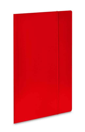 Teczka z gumką A4 VAUPE ECO 319/01 czerwona tektura 380g/m2 20mm
