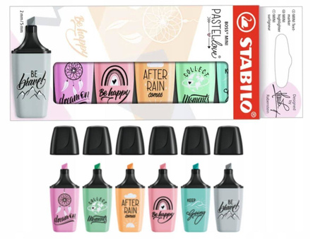 ZAKREŚLACZ STABILO BOSS MINI 07/06-29 MIX*6 PASTEL 2-5MM 6SZT.
