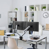 RAMIĘ NA 2 MONITORY STANOWISKO STACJONARNE DURABLE SELECT PLUS 509723 SREBRNE