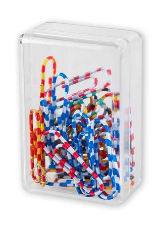 SPINACZE OKRĄGŁE 28MM VICTORY OFFICE PRODUCTS 60Z28330-99 ZEBRA MIX KOLORÓW METALOWEPOWLEKANE W POJEMNIKU PLASTIKOWYM 30SZT