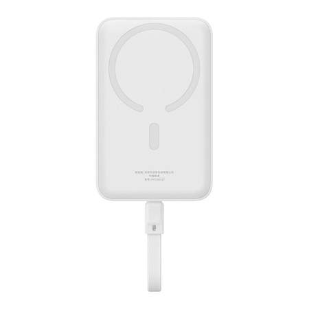 POWERBANK MAGNETYCZNY BASEUS MAGNETIC MINI 10000MAH, USB-C 30W MAGSAFE (BIAŁY)