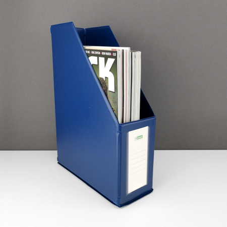 POJEMNIK NA CZASOPISMA A4/90MM D.RECT NIEBIESKI PVC