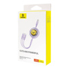 KABEL ŁADOWANIA 3W1 BASEUS USB DO USB-C, USB-M, LIGHTNING 3,5A, 1,1M (FIOLETOWY)
