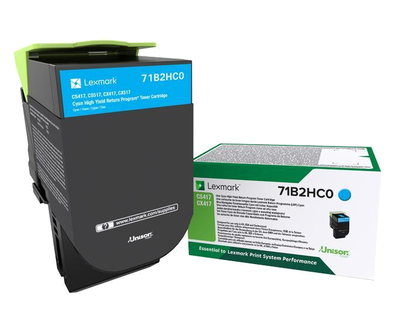 TONER ORYGINALNY LEXMARK 71B2HC0 CYAN 3500 STRON