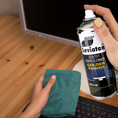 PIANKA ANTYSTATYCZNA CZYSZCZĄCA DO EKRANÓW LCD/TFT GOLDEN POWER LEVIATAN 400ML