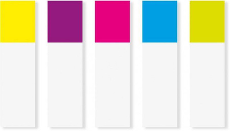 ZAKŁADKI INDEKSUJĄCE FOLIOWE 11,9X43,1MM 3M POST-IT® 683-5CB MIX*5 5*20SZT