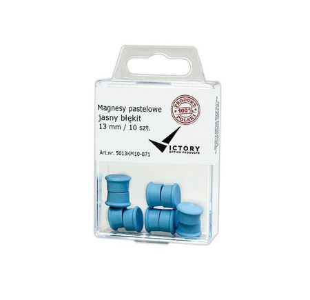 MAGNESY 13MM VICTORY OFFICE PRODUCTS 5013KM10-071 PASTELOWE JASNONIEBIESKIE 10SZT