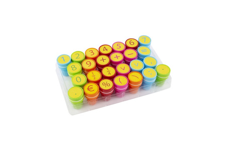 PIECZĄTKI EDUKACYJNE S'COOL SET CYFROWE 26SZT