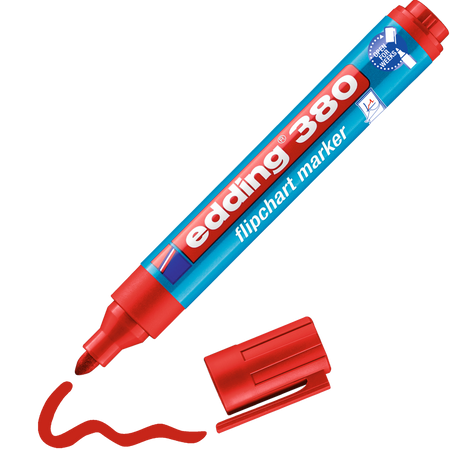 MARKER DO FLIPCHARTÓW EDDING 380 CZERWONY OKRĄGŁA 1.5-3MM