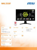 MSI MONITOR MAG 255XF 24.5 CALA/LED/FHD/FLAT/300HZ/BLACK