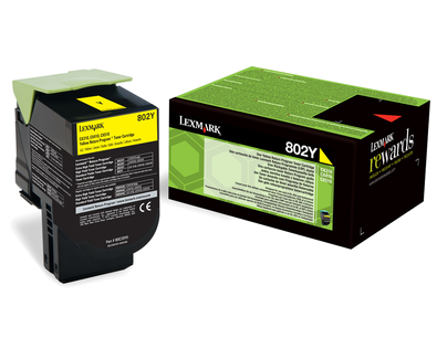 TONER ORYGINALNY LEXMARK 80C20Y0 YELLOW 1000 STRON