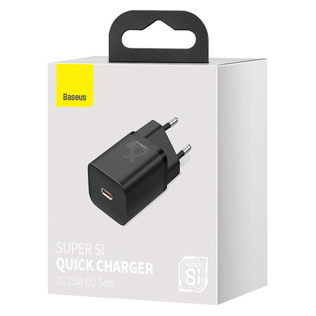 Ładowarka sieciowa BASEUS Super Si Quick Charger 25W 1xUSB-C (czarna)
