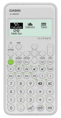 KALKULATOR NAUKOWY 162X77X10,7MM CASIO FX-350CW BOX CZARNY BATERIA LR44