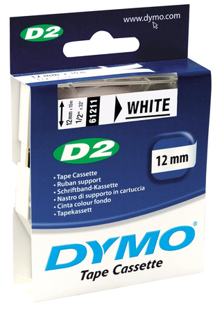 TASIEMKA ORYGINALNA BIAŁA DYMO S0721090/61211 12MM X 10 M