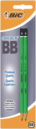 OŁÓWEK OSTRZONY SZEŚCIOKĄTNY BIC CRITERIUM 550 BB 861132 B BLISTER 2SZT