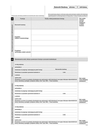 DZIENNIK BUDOWY A4 MICHALCZYK I PROKOP ZESZYT 40 STRON (10 KOMPLETÓW ORYGINAŁ + KOPIA)