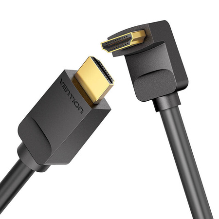 KABEL HDMI 2.0 VENTION AARBH 2M, KĄTOWY 90°, 4K 60HZ (CZARNY)