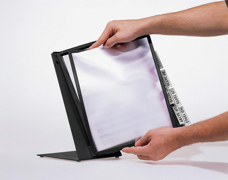 SYSTEM PREZENTACYJNY NA BIURKO Z 10 PANELAMI DURABLE VARIO TABLE  557001 CZARNY 