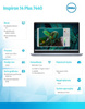DELL NOTEBOOK INSPIRON 14 PLUS 7440 WIN11PRO ULTRA 9 185H/32GB/1TB SSD/14 2.8K/ARC/FGRPR/CAM & MIC/WLAN + BT/BACKLIT KB/4 CELL/3Y BASIC