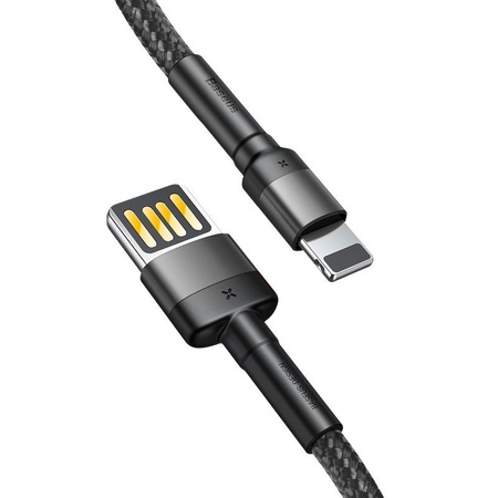 Kabel BASEUS Cafule USB-A-Lightning 2m dwustronny (szaro-czarny)