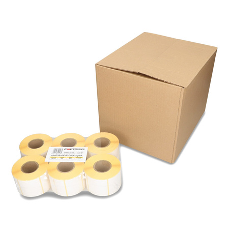 ETYKIETY SAMOPRZYLEPNE 58X43MM TERMICZNE W ROLCE EMERSON TERMO ECO BIAŁE 6ROLEK*800SZT