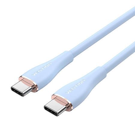 KABEL USB-C 2.0 DO USB-C VENTION TAWSG 1,5M, PD 100W, NIEBIESKI SILIKONOWY
