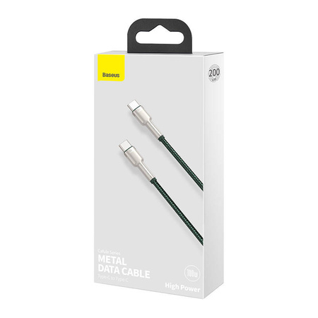 KABEL USB-C DO USB-C BASEUS CAFULE, 100W, 2M (ZIELONY)