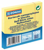 KARTECZKI SAMOPRZYLEPNE 76X76MM DONAU JASNO ŻÓŁTE 100KART