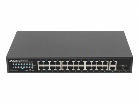 LANBERG SWITCH 24X1GB POE+ 2XGB 2X RACK 19'' GIGABIT ETHERNET 250W