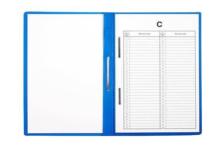 Skoroszyt plastikowy z perforacją A4 BIUR-FOL ST-23-03 niebieski PVC 10szt